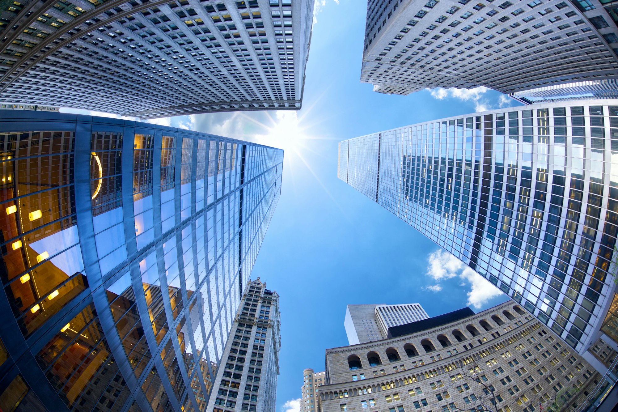 New York City looking up